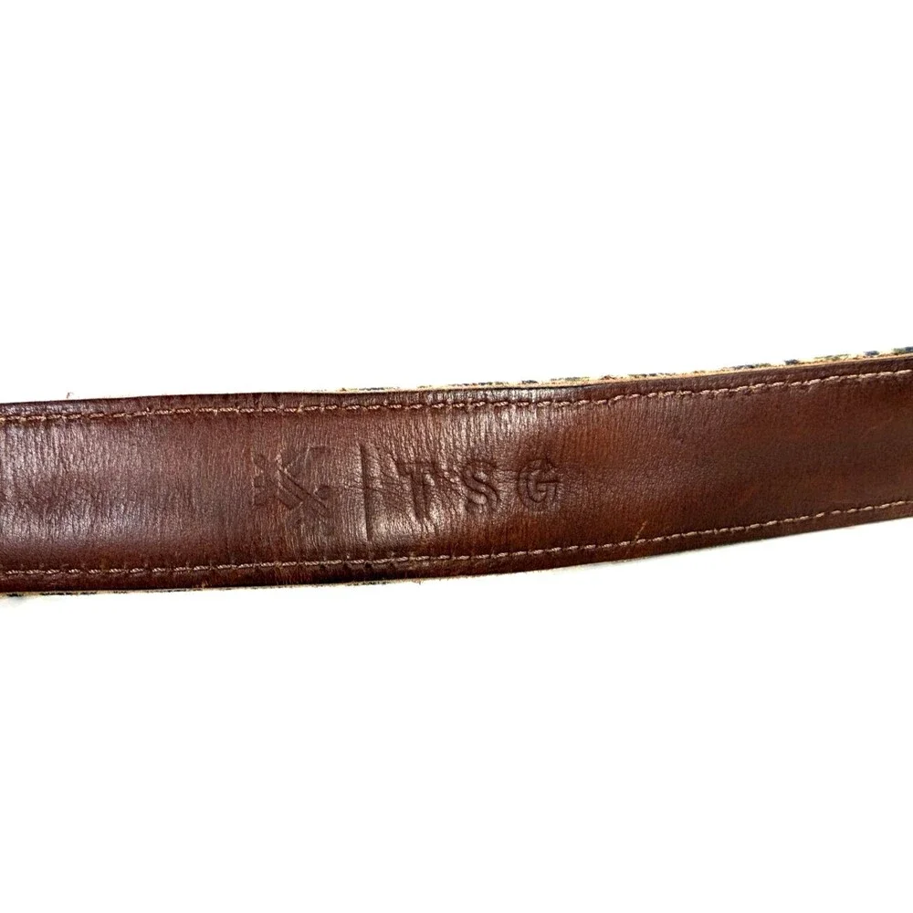 Western TSG Casual Leather and Canvas Belt Men’s 34 Southwest Design Quality